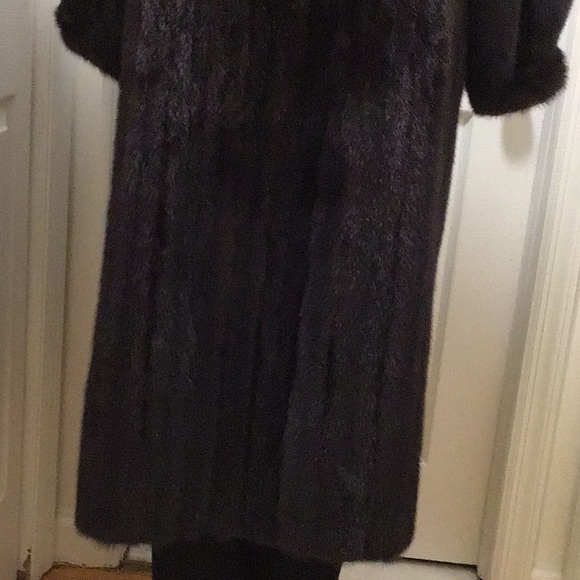 Dark Chocolate Brown Full-Length Mink Coat size 12 large - Picture 7 of 11